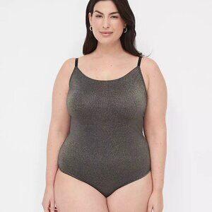 NWT Lane Bryant Cacique Glitter Knit Bodysuit